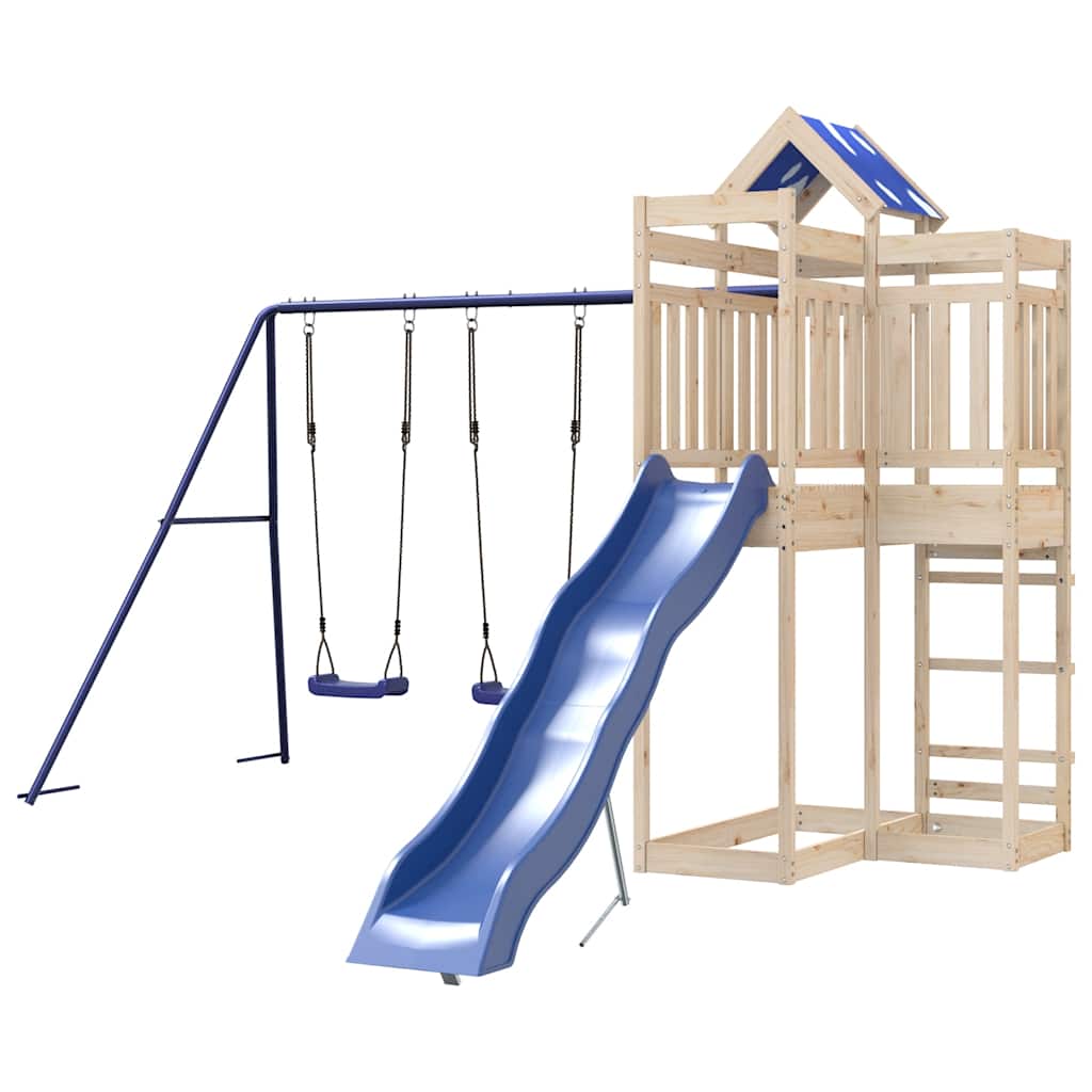 Solid Wood Play Tower Pine