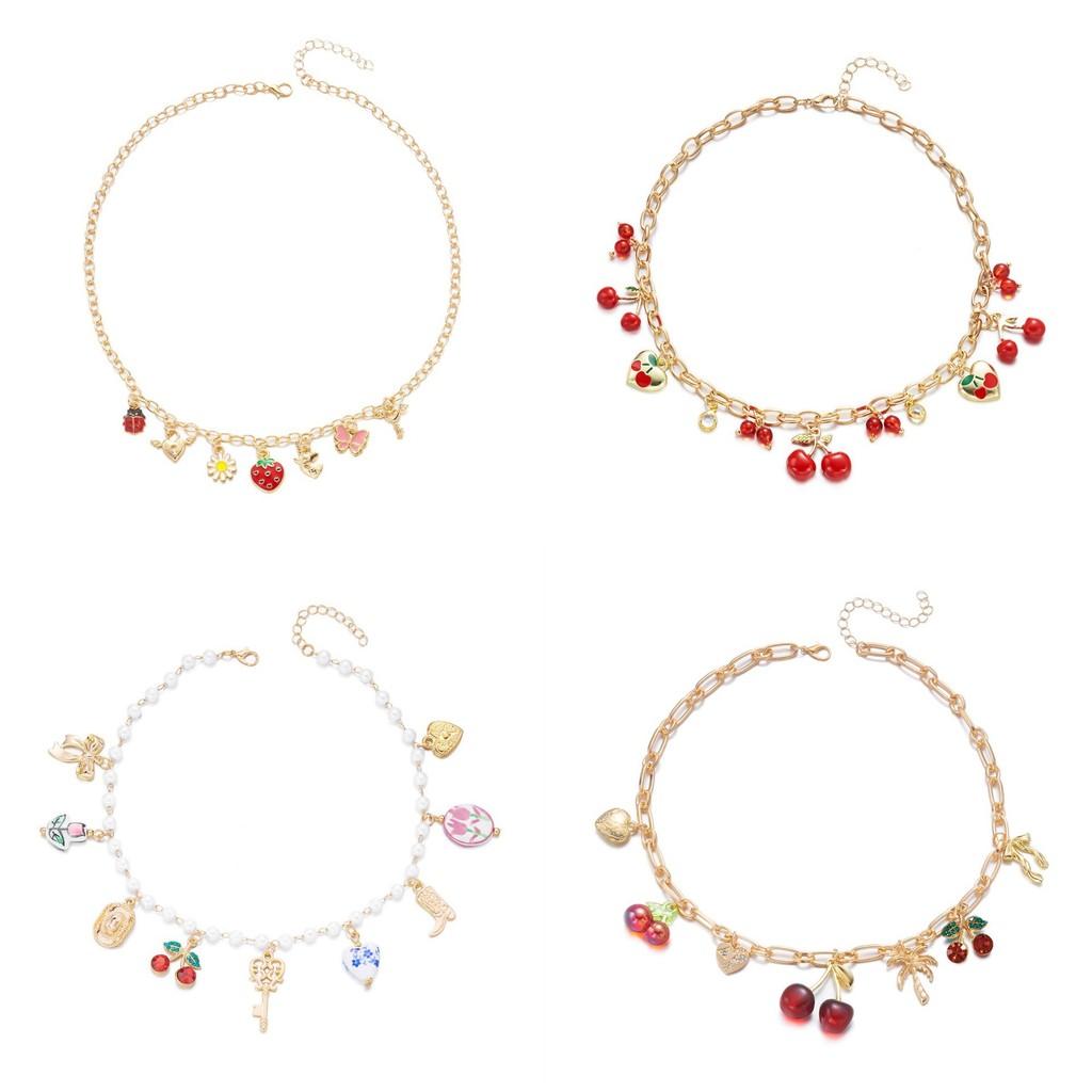 Womens Short Chain Necklace With Butterfly Bow And Pearls For Casual Beach Outfits