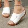 Новые повседневные шлепанцы на толстой подошве больших размеров, туфли с открытым носком на одной линии
