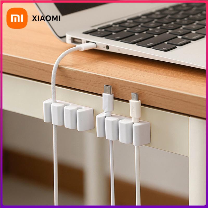 Xiaomi 2 шт. Настольные органайзеры для кабелей Силиконовые самоклеящиеся держатели для кабелей данных Намотчики USB-линий для домашнего офиса Аксессуар для хранения