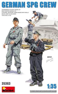 Miniart Масштаб 1/35 Немецкий экипаж САУ (Набор из 4) Пластиковый набор модели MA35363