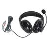 Wired Gaming Headset 360 Degree Rotation Microphone Headphones for Online Course Teleconference