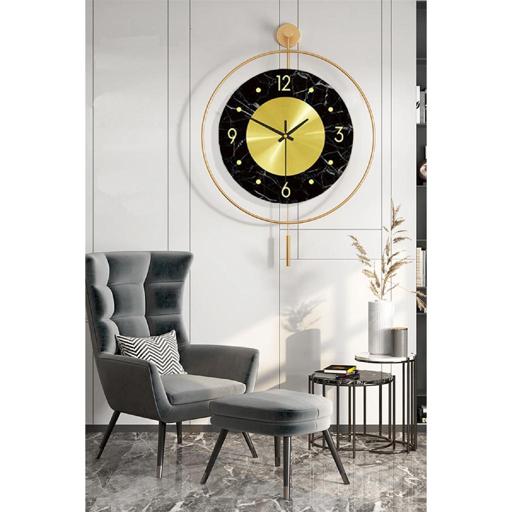 Dore Time 60 см золотые современные декоративные металлические настенные часы