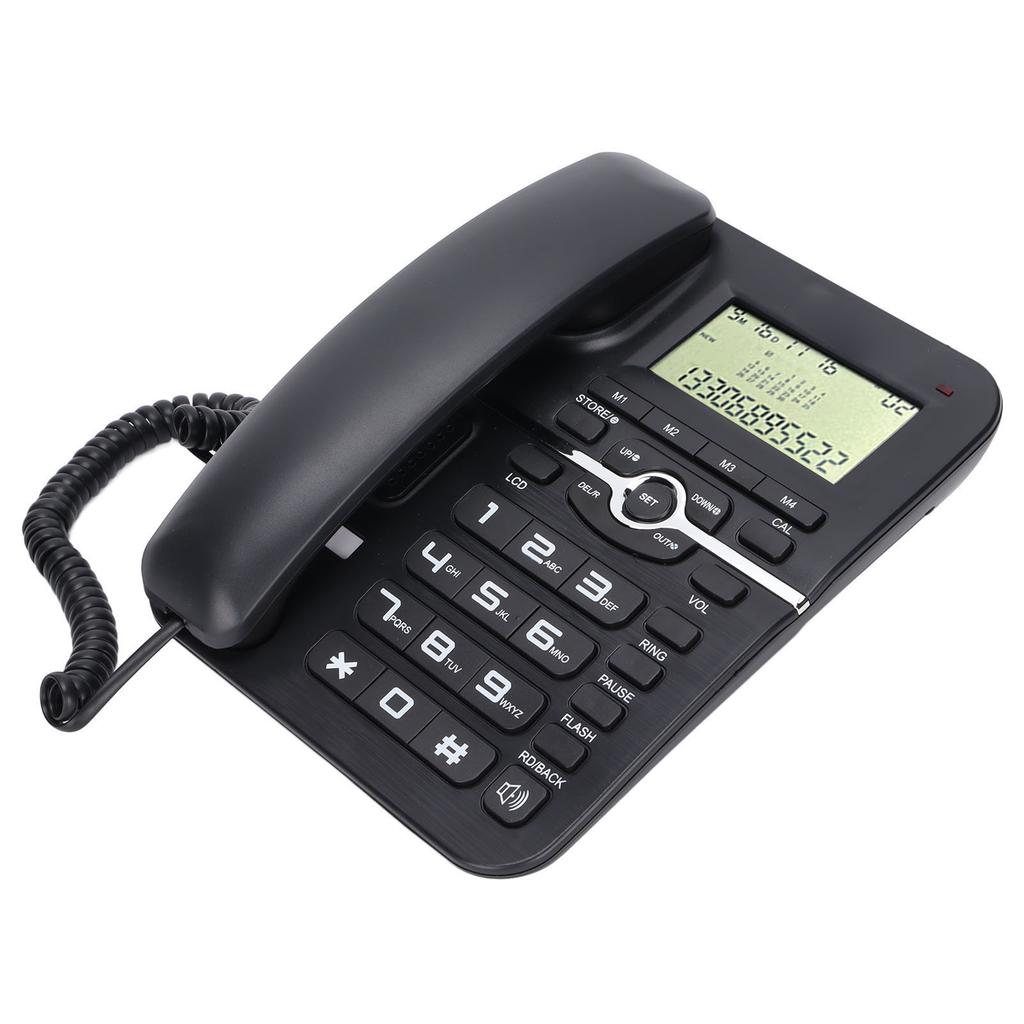KXT2028CID Настольный проводной телефон с 4 группами функций быстрого набора номера. Проводной стационарный телефон для