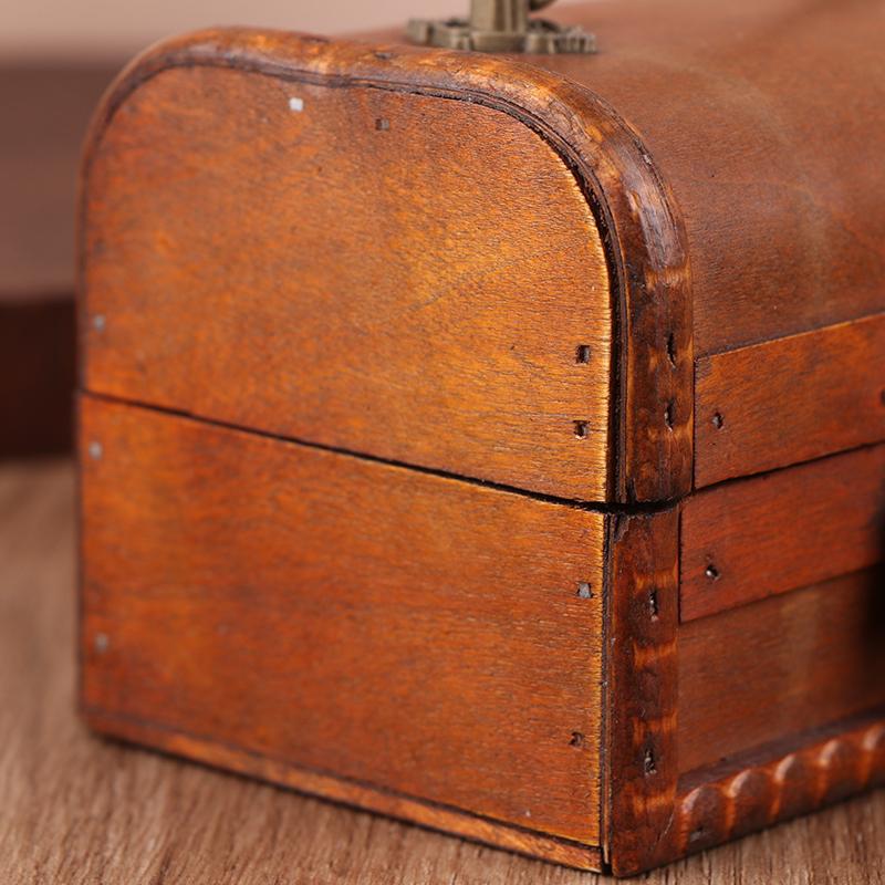 Ретро-деревянная шкатулка для хранения ожерелий, сережек, ювелирных изделий, запирающаяся паролем, коробка для хранения ключей, открывающаяся с помощью ключа, деревянная зелено-коричневая коробка с замком