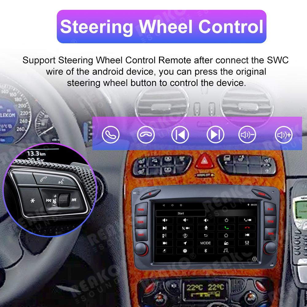 REAKOSOUND Радио стерео автомобильный мультимедийный плеер для Mercedes Benz W203 Vito W639 VaneoCLK W209 W210M/Ml Carplay wifi BT GPS Navi