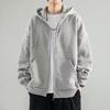Men Autumn Winter Hoodie with Zipper Solid Color Long Sleeve Hooded Coat Male Cozy Stylish Outerwear