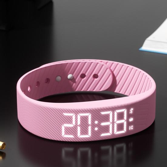 Вибрирующий будильник-напоминание Часы Студенческий бесшумный будильник Браслет Цифровые часы с шагомером Вибрация Секундомер Таймер для глубоко спящих Мужские