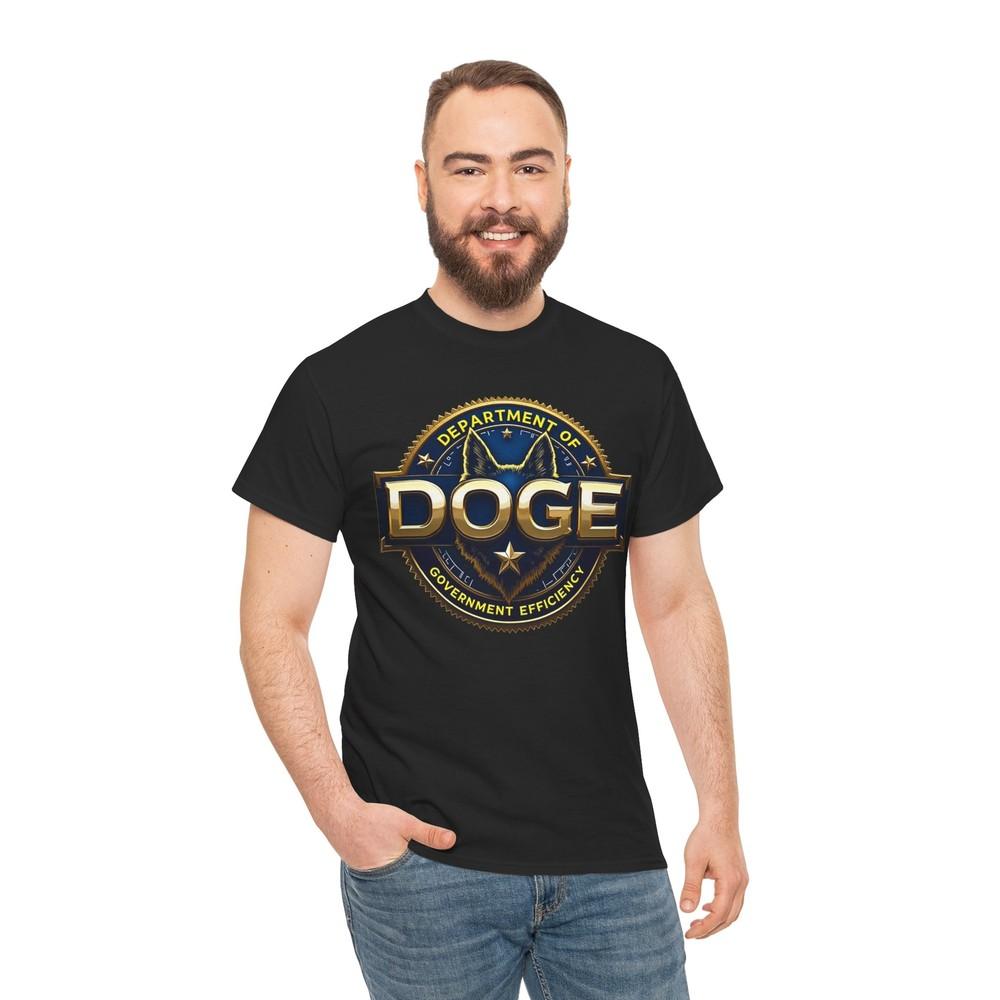 DOGE Dept of Government Efficiency Elon Trump Unisex Heavy Cotton Tee Unisex T-Shirt