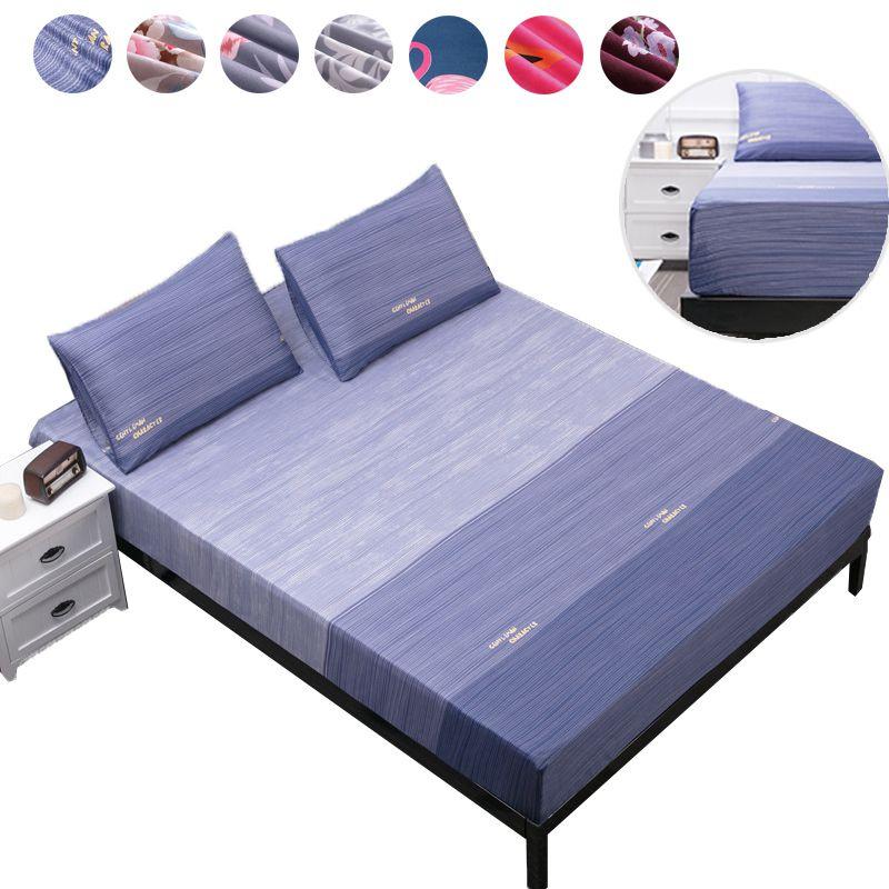 Colorful Floral Mattress Protective Cover Fitted Sheet Dustproof Cover For Bedrooms