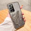 3D Чехол-глиттер с бабочкой для Samsung Galaxy Note 20 Ultra Note 10 Plus Note 8 9 Защита камеры Черный чехол