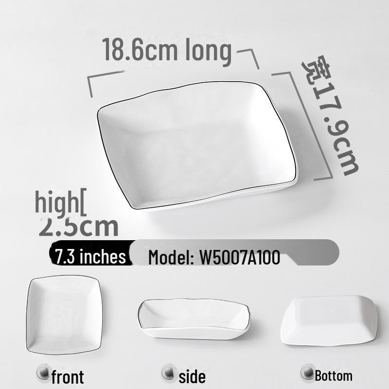 Квадратная тарелка из меламина A5 — простая и долговечная имитация фарфора для отелей, ресторанов, шведских столов и холодных блюд