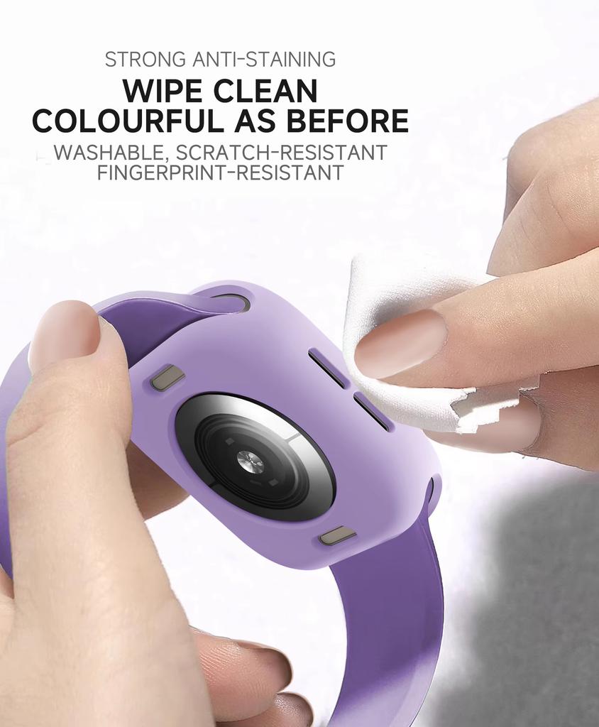 Soft Silicone Case for Apple Watch Series 11 10 46mm 42mm Accessories Protective Shell Bumper iwatch series 10 46 mm 42 mm Cover