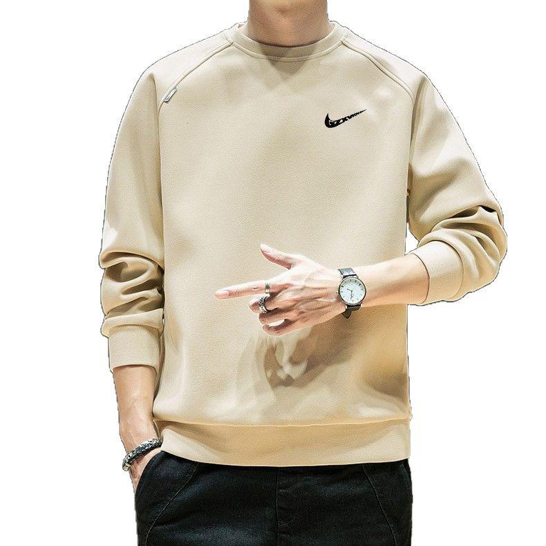 Cross2025 Men's Thermal Fleece Hoodie - Autumn/Winter Plus Size Long Sleeve Casual Base Layer