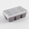 Ice Maker Tray with 6 Compartments Safe Silicone Ice Cube Mold for Home Kitchen Freezer