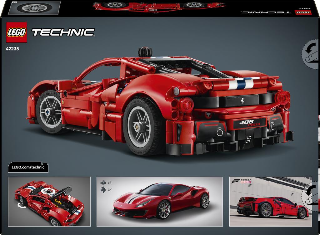 LEGO Technic Ferrari 488 PISTA Car Set 882 Pieces (42235)