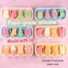 Пищевые силиконовые формы, многоразовые, силиконовые формы для сосулек + 6 многоразовых палочек, силиконовые формы для льда для детей с ручкой, формы для эскимо с крышкой