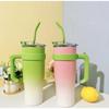 Summer Cold Ice Cup Giant Tumbler Large Capacity Men and Women High-value Water Cup Net Celebrity Cup with Straw
