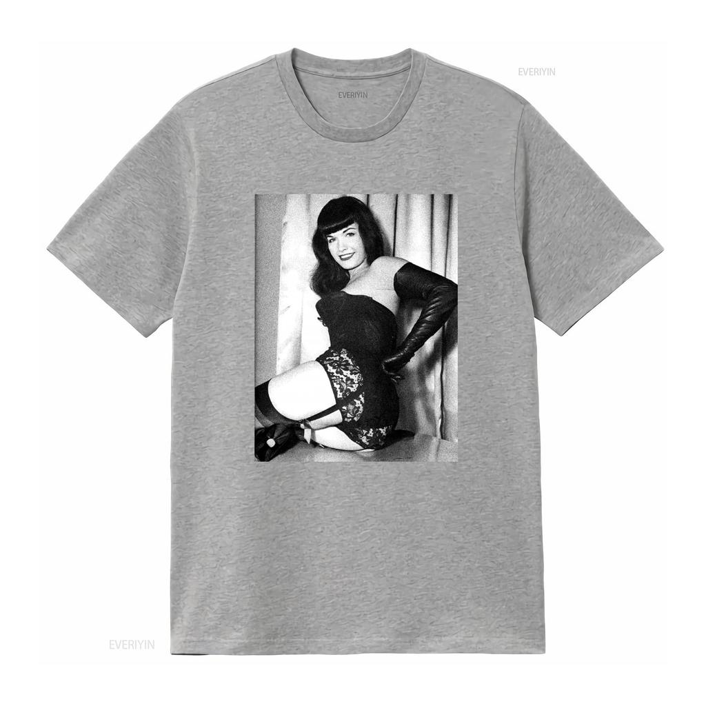 Vintage 90s Bettie Page Pin Up Girl Print T Shirt Medium vintage Washed Breathable Slightly Stylish Soft Stretched Casual