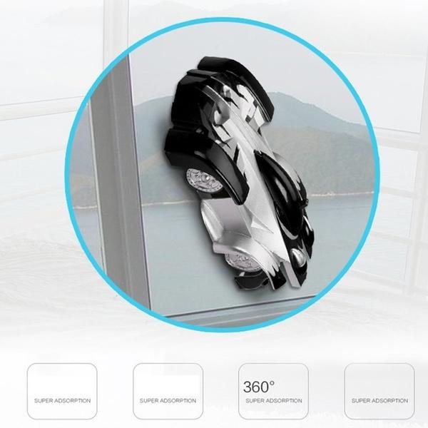 Машинка с дистанционным управлением, игрушечная настенная альпинистская машинка со светодиодными фонарями, вращающаяся на 360 градусов, антигравитационная машина, настенная машинка для детей