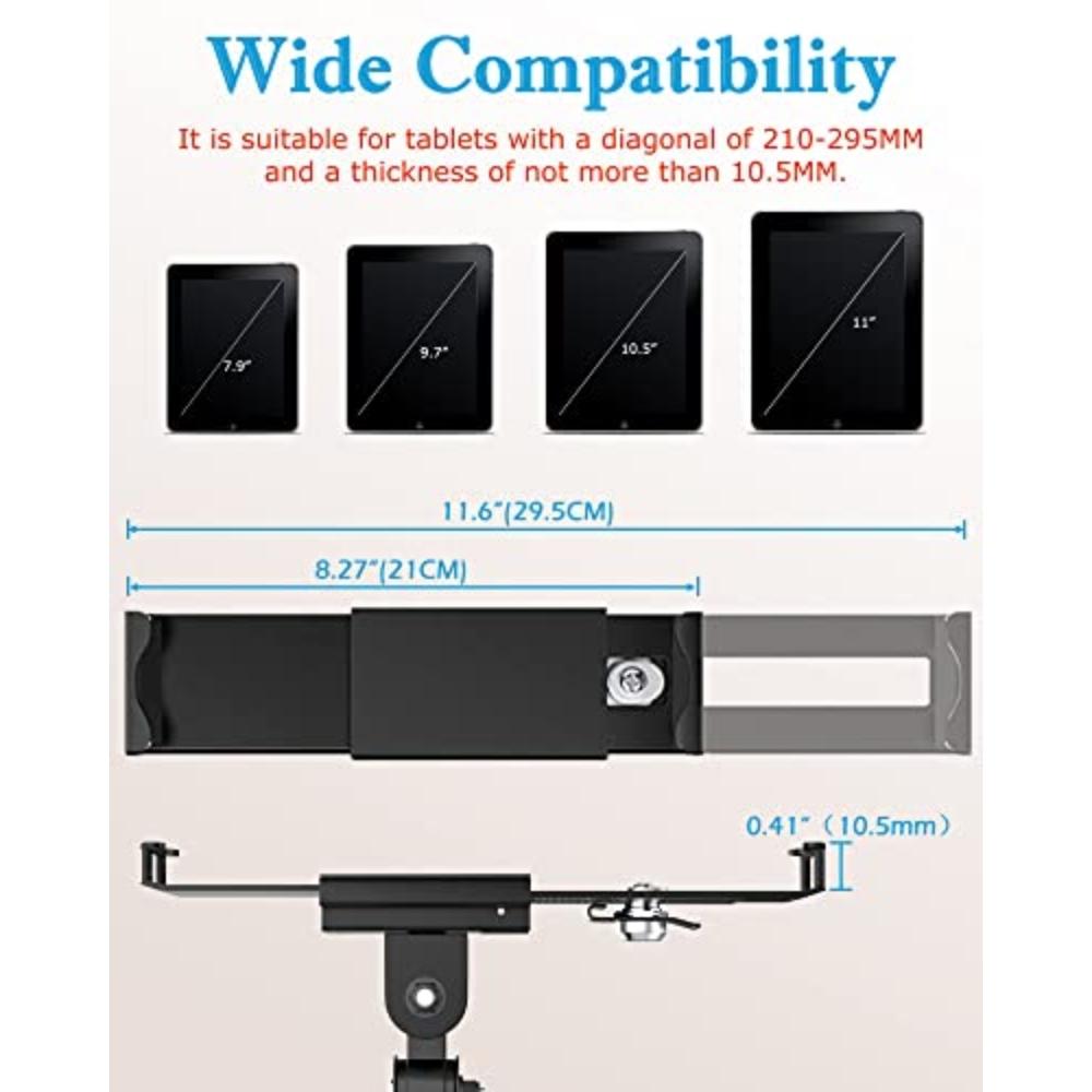 Flat panel diagonal 210 300mm flat panel wall bracket with anti theft lock can rotate horizontally and vertically  black