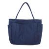 [UNIVERSTOCK] [Universe Stock] Tote Bag Ladies A3 Large Capacity Big Canvas Canvas Bag 5 Pockets Tote Large (navy Blue)
