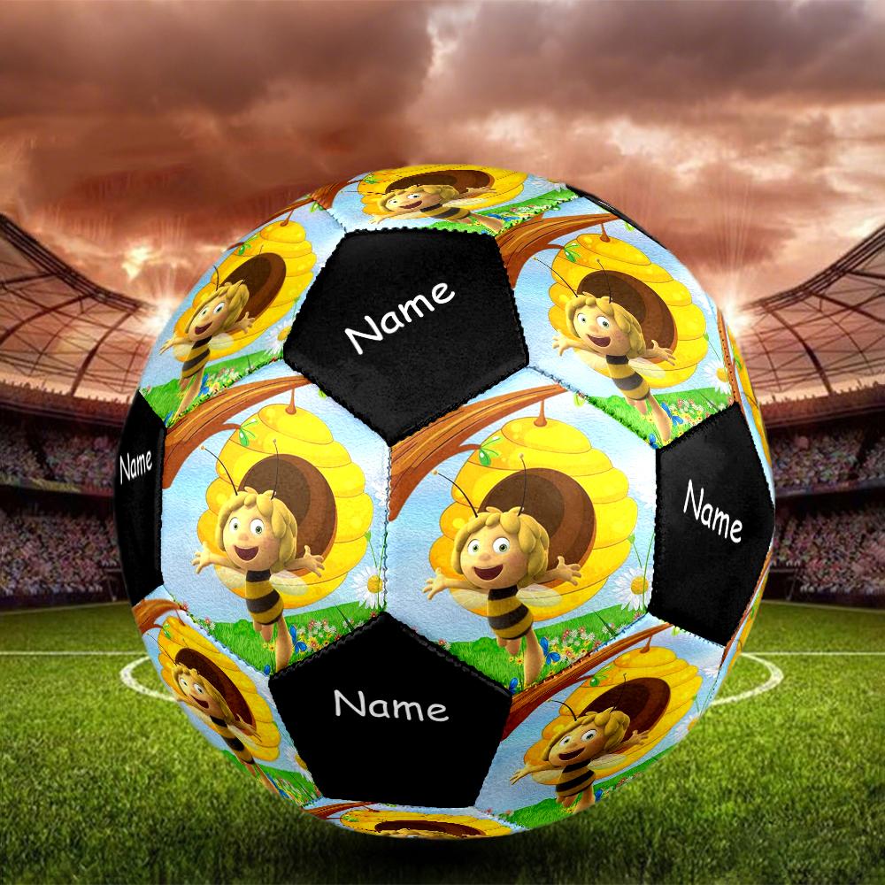 Custom Name Maya the bee Theme Size 5 Soccer Ball, Suitable for Both Indoor and Outdoor Matches, a Gift Suitable for Everyone.