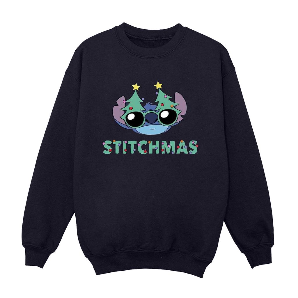 Disney Womens/Ladies Lilo & Stitch Stitchmas Glasses Sweatshirt