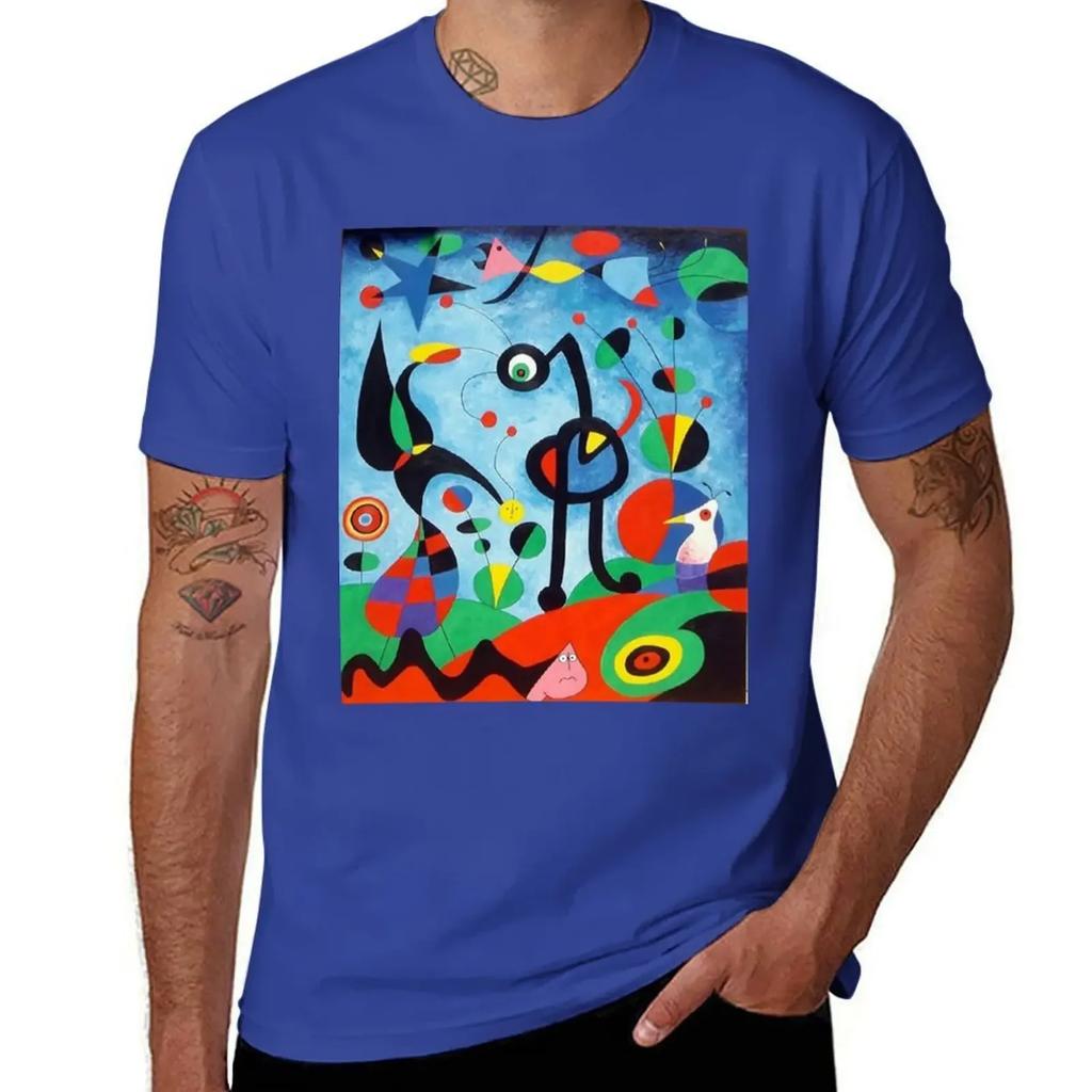 Joan Miro Garden T-Shirt blanks customs mens graphic t-shirts anime