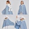Lovely Hooded Robe Multifunctional Air Conditioning Blanket Soft Cape Type Animal Coral Fleece For Adults Winter Wear