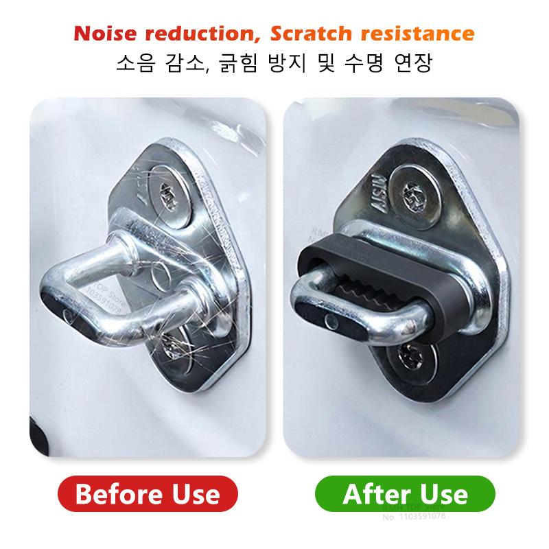 Car Door Shock Absorber Universal Car Door Buckle Soundproof Deadener Damper Cushion Anti-Vibration Buffer Pad for Most Cars Interior Mirrors 6