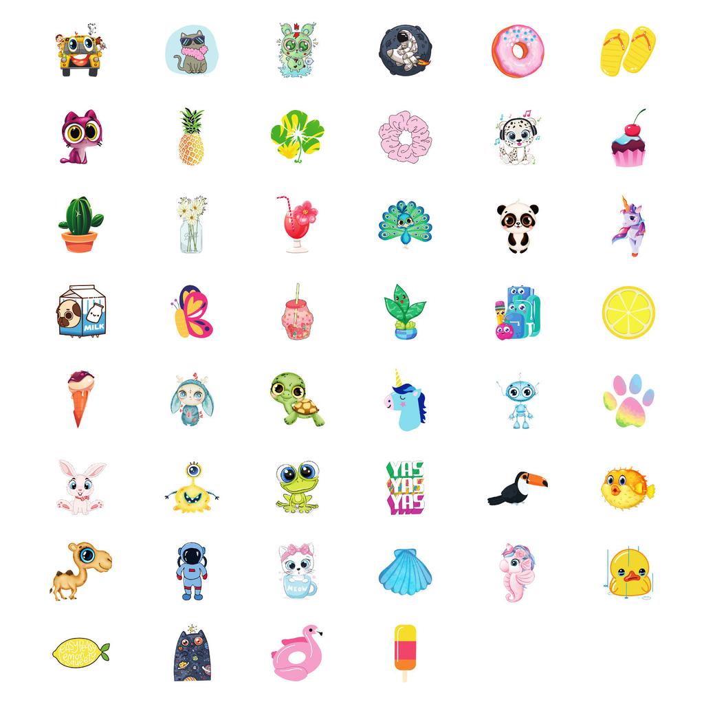 100 Small Size 4cm Cute Ins Graffiti Stickers Decorative Stickers