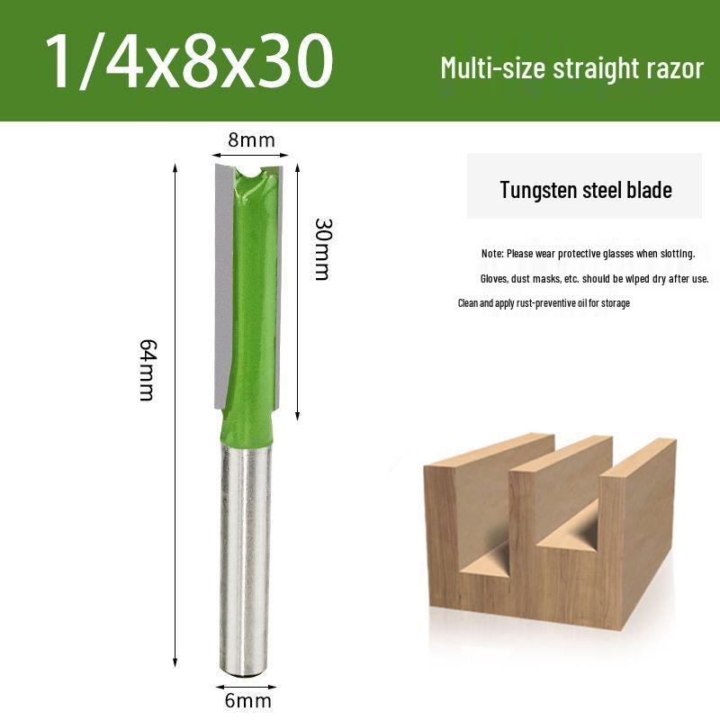Фреза из вольфрамовой стали однолезвийная пазовая для деревообработки, острая и прочная с цилиндрическим хвостовиком
