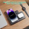 HT-514 3-in-1 Foldable Charging Dock 15W Wireless Charger for Phone/Watch/Earbuds