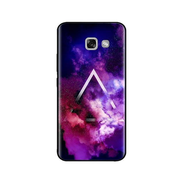 For Samsung Galaxy A3 2017 Case Silicon Soft Black Case For Samsung A7 A5 A3 2017 Case Cute Printed Tpu Bumper Phone Cover