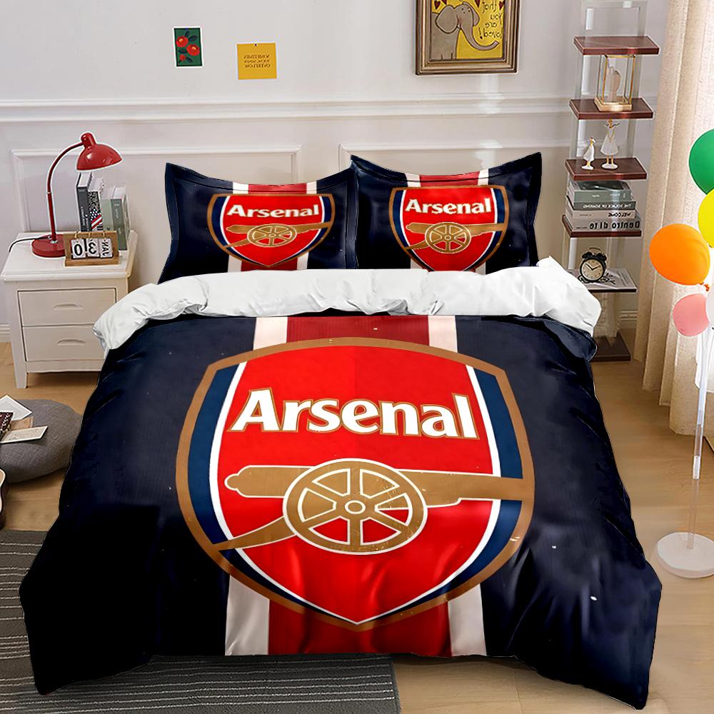Arsenal Logo Bedding Set Bedding Duvet Cover Set Duvet Cover Pillowcases Home Decor (1 * Duvet Cover 2 * Pillowcases, without duvet insert)