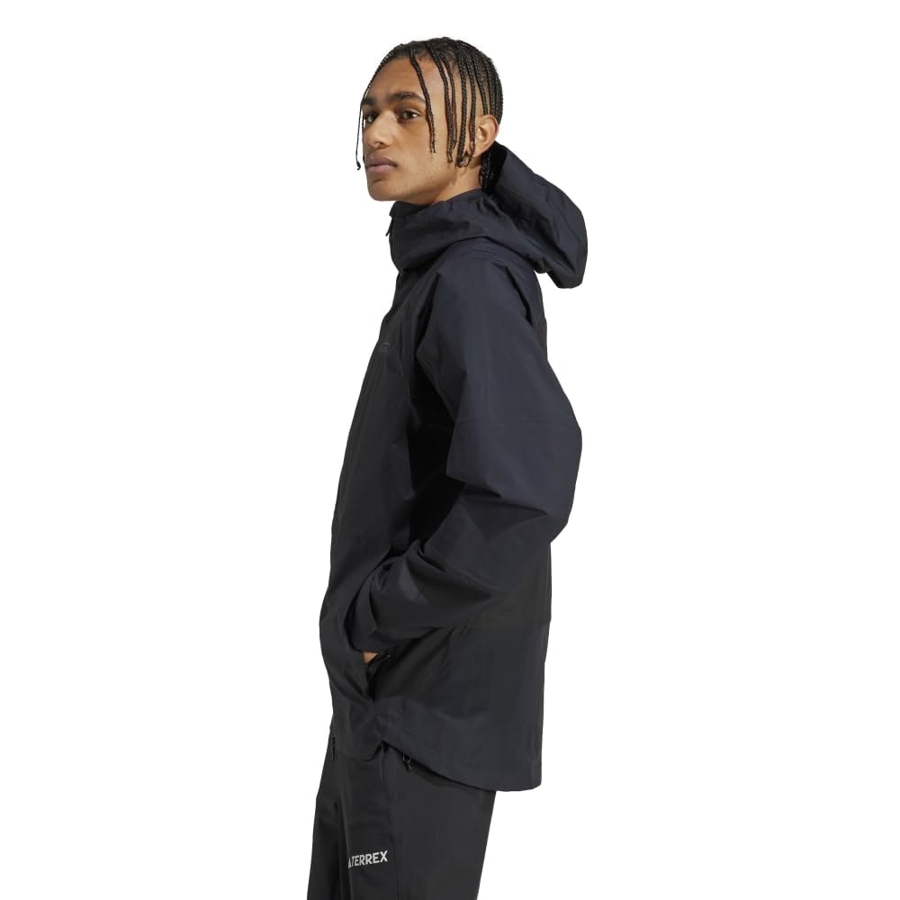 Куртка походная Hard Shell Terex Xploric RDY BZ033 черная [Adidas] RAIN. Мужская HN2921 J/L