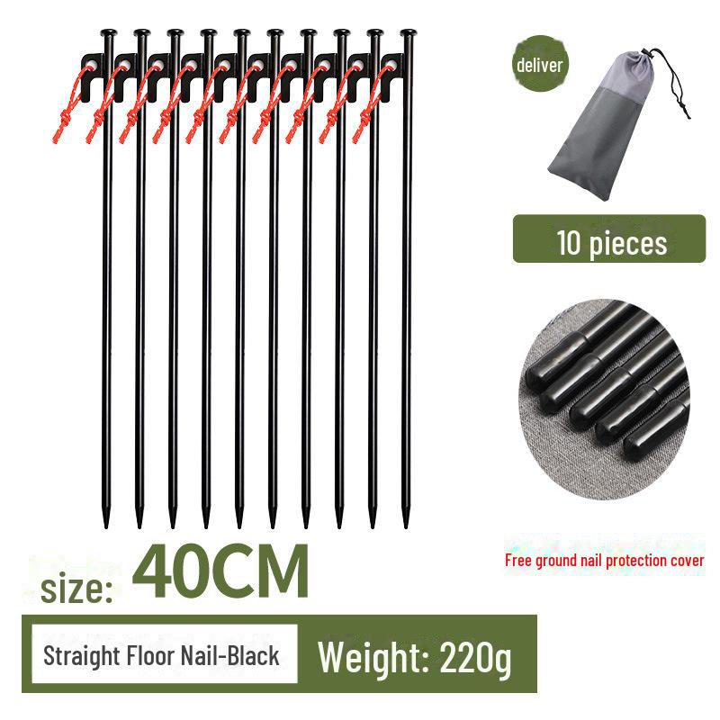 Outdoor Camping Windproof Steel Tent Peg Set