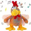 Electric Plush Toy Crazy Dancing Chicken Duck Frog Funny Singing Doll Holding The Neck Screaming Chicken