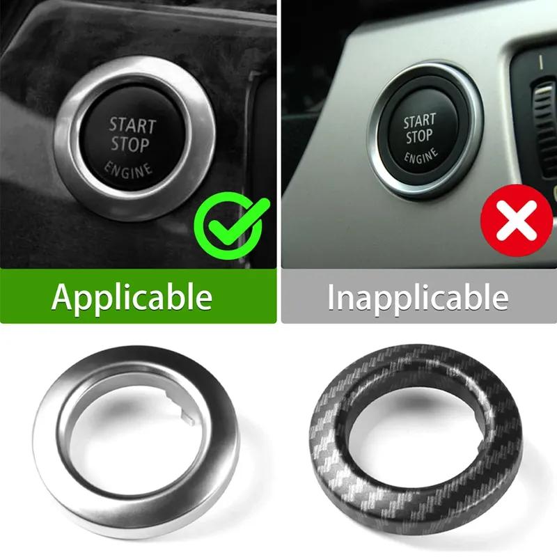 Car Engine Start Stop Ignition Key Ring Frame Replacement ABS Fits for BMW 3 Series E90 E91 E92 2005-2012 5 Series E60 2006-2009