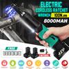 3/8"  Cordless Electric Wrench Ratchet 42V Rechargeable Scaffolding 100Nm Right Angle Wrench Tool + 2 Battery Charger