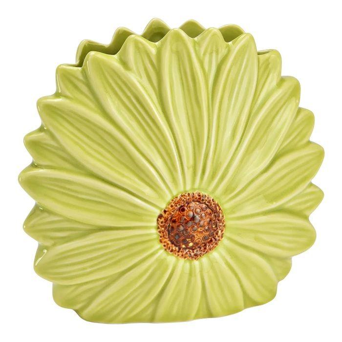 Vase en forme de fleur 17x16x7 cm vert