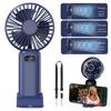 Маленький вентилятор, 3 регулируемые скорости, портативный, деформируемый, 360° вращающаяся головка, складной ручной вентилятор, для улицы, USB-зарядка, настольный вентилятор