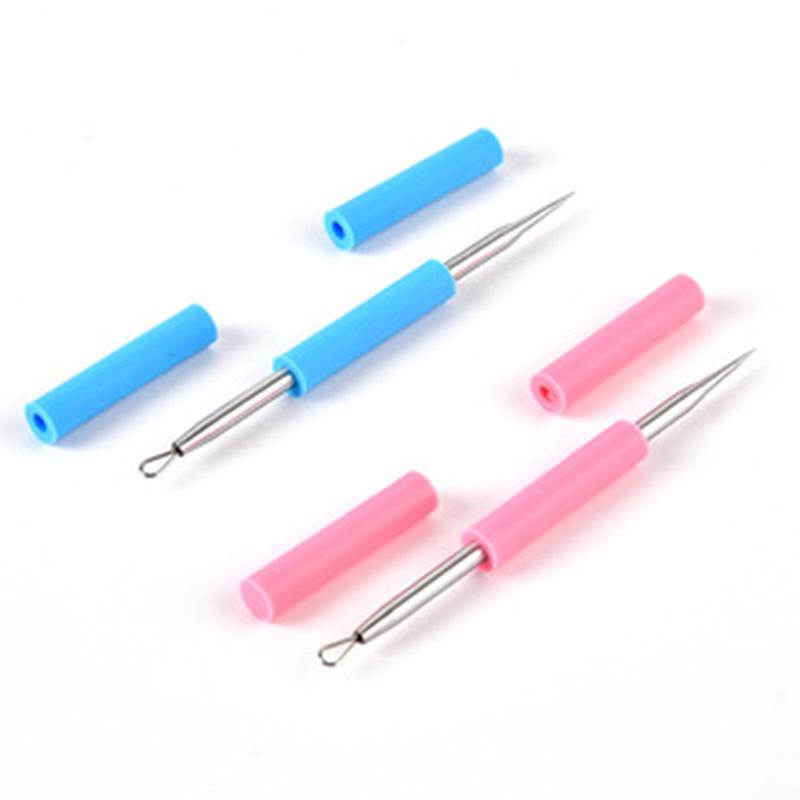 1 шт., игла для удаления прыщей с двойной головкой, игла для удаления прыщей на лице, очиститель пор