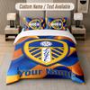 Custom Name Leeds United FC 3Pcs Duvet Cover Set Personalized Text Bedding Pillowcases Bedroom