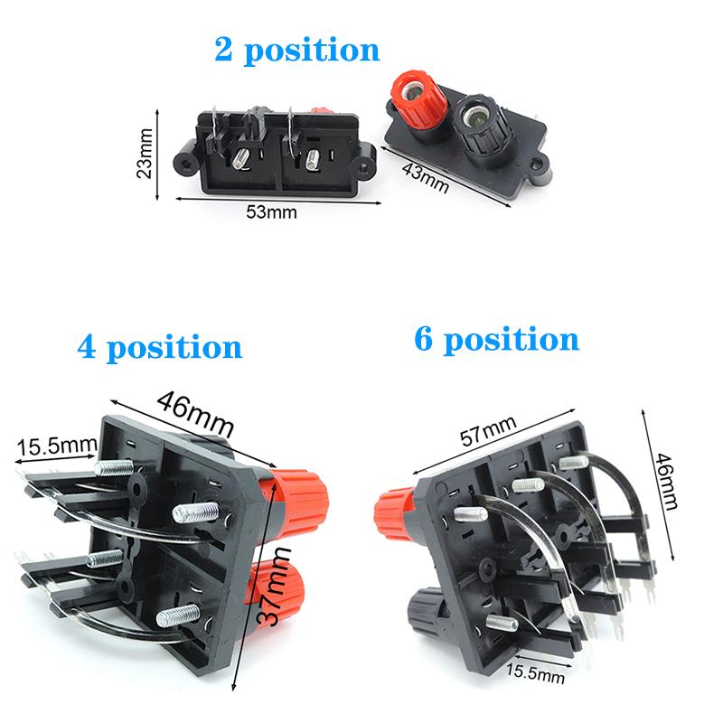 4 мм 2/4/6 контактный разъем отверстие Положение банановый штекер разъем питания аудио разъем динамик усилитель клемма винт клемма блок изгиб