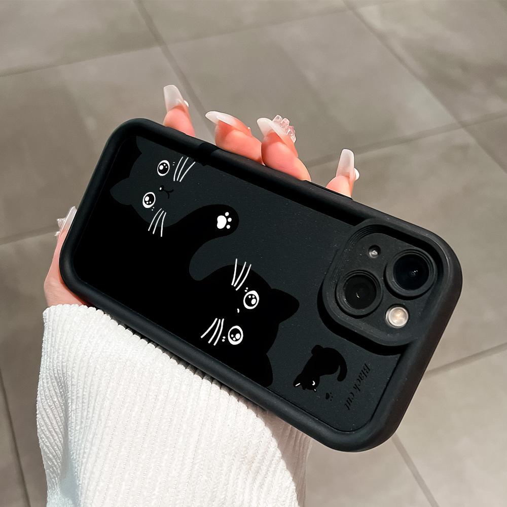 Мягкие силиконовые квадратные лестницы с мультяшным узором, полное покрытие, защита камеры, противоударный чехол для iPhone Infinix Tecno Vivo