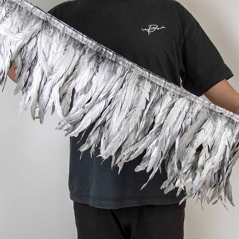 1 метр Натуральная красная петушиная хакл перьевая отделка бахрома 10-12 дюймов Свадебный карнавал украшение для вечеринки DIY одежда для шитья поделки