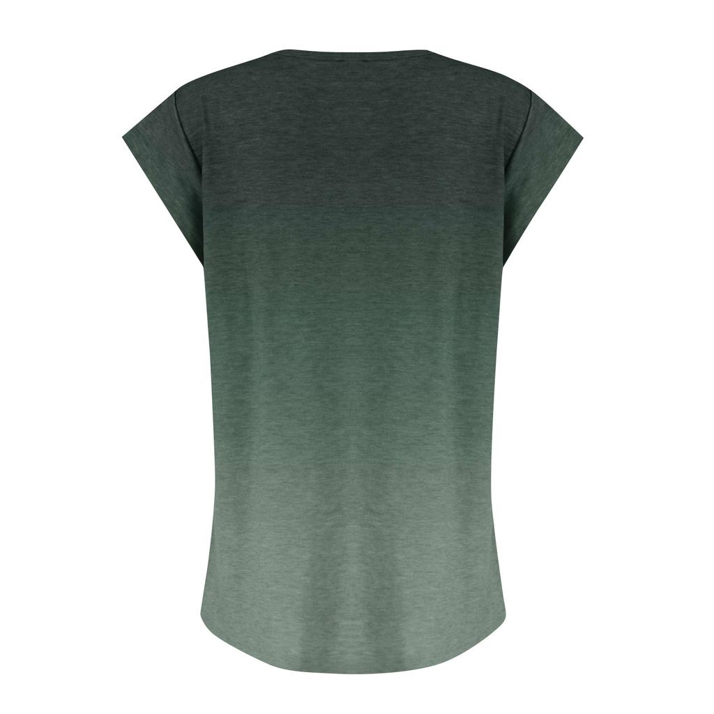 Женские модные повседневные топы с принтом, рубашки без рукавов, пуловеры с V-образным вырезом, футболки