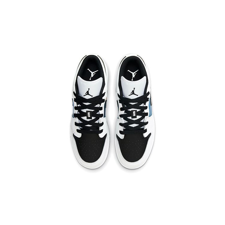 Детские кроссовки Air Jordan 1 Low SE GS с изменением цвета Белый Черный Металлик-Золотой CV9844-109